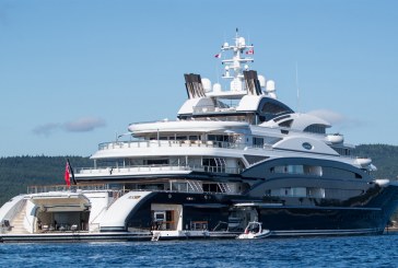 Sailing in Deep Blue Sea with Mega Yacht